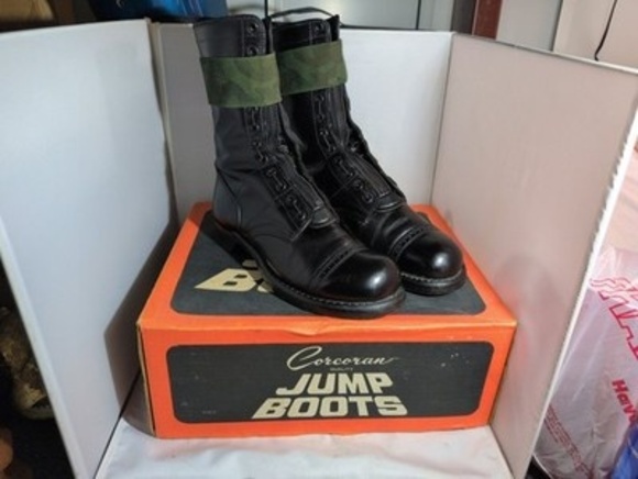 Corcoran Jump Boots - Classic Black with Camouflage Accents, Size 8.5 - Picture 1 of 9